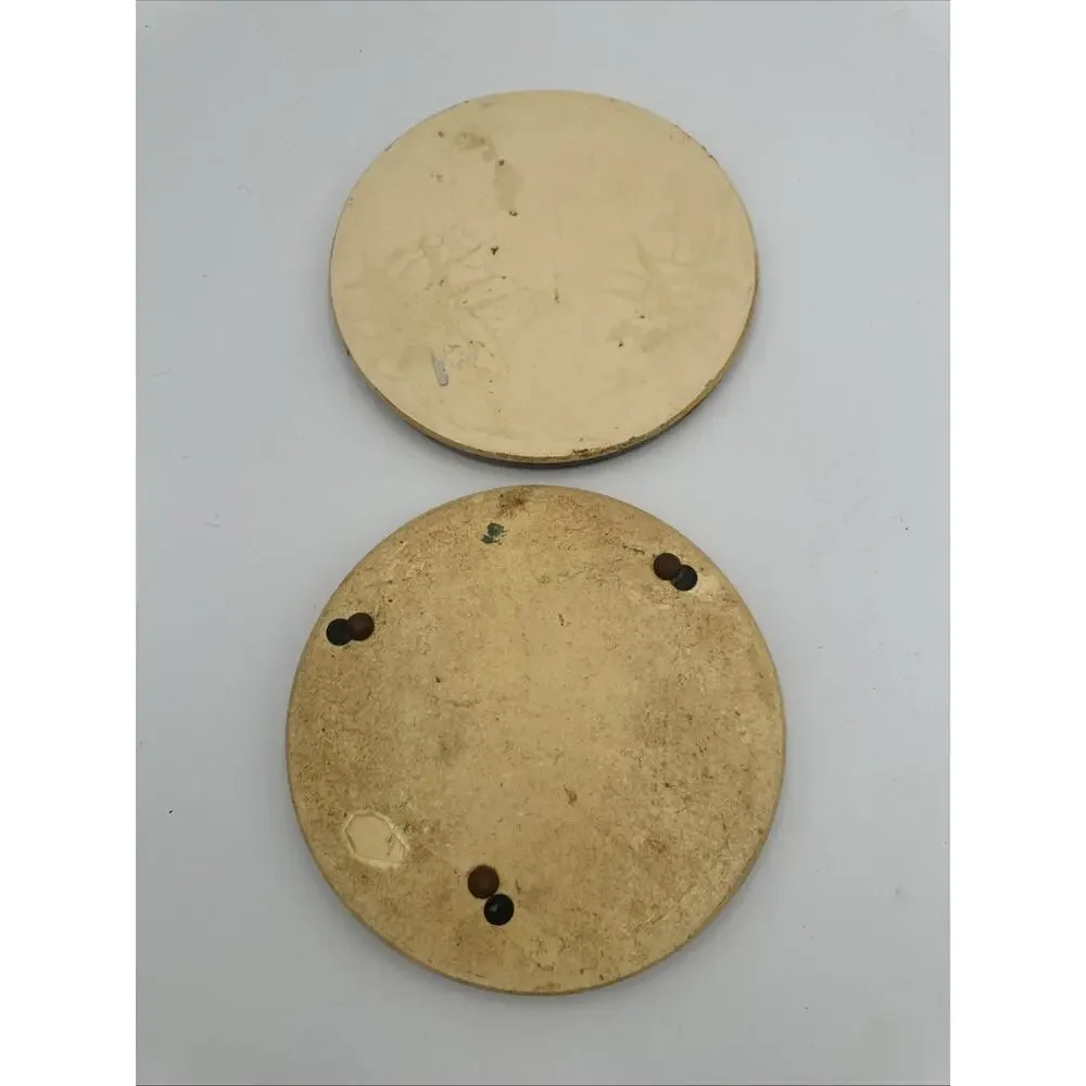 Set Of 2, 70’s Trivets -Hotplates Acrylic Wood Work Design